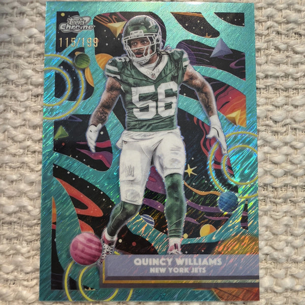 2025 Topps Chrome Cosmic Football Quincy Williams /199 Aqua