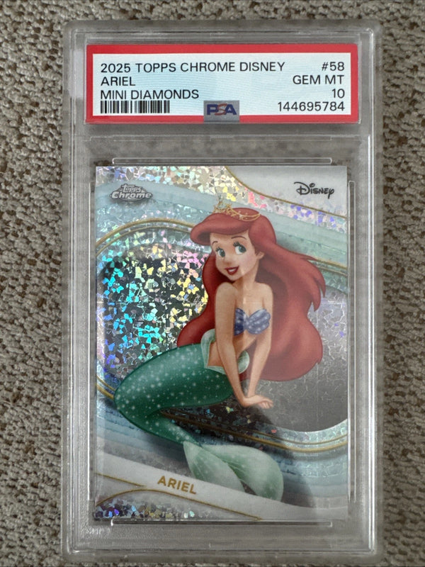 2025 Topps Chrome Disney Ariel Mini Diamonds #58 PSA 10