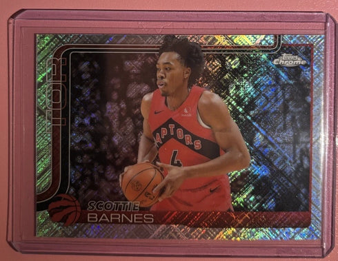 Scottie Barnes 2025-26 Topps chrome basketball PULSAR Refractor #203 Raptors