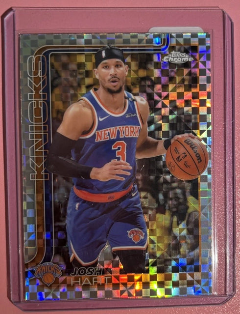 2025-26 Topps Chrome X-Fractor Josh Hart #160 New York Knicks
