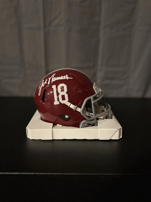 Joe Namath Alabama Signed Mini Helmet Player Holo COA