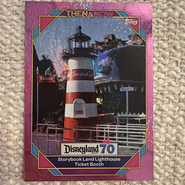 2025 Topps Disneyland 70th Anniversary Storybook Land Lighthouse Pink Shimmer