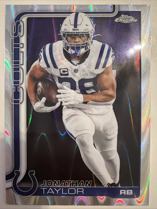 2025 Topps Chrome Football Jonathan Taylor Raywave Refractor #130