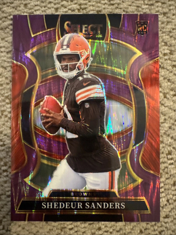 2025 Panini Select Shedeur Sanders Purple/Red Shock /699
