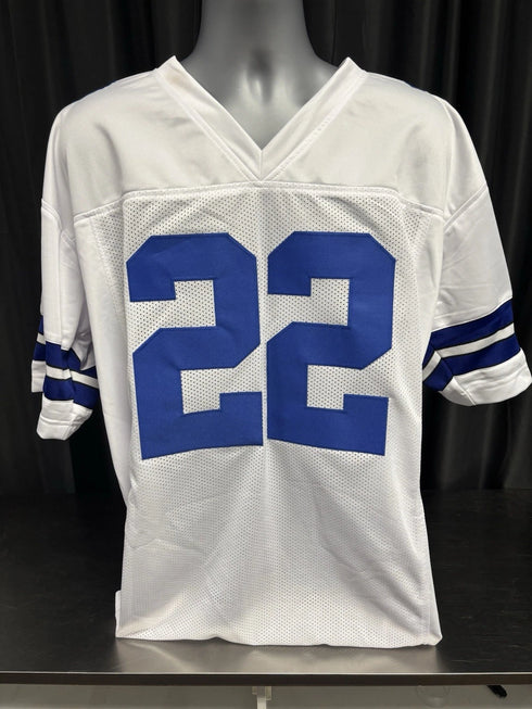 Dallas Cowboys Emmitt Smith Signed Custom White Jersey Smith Player Hologram COA
