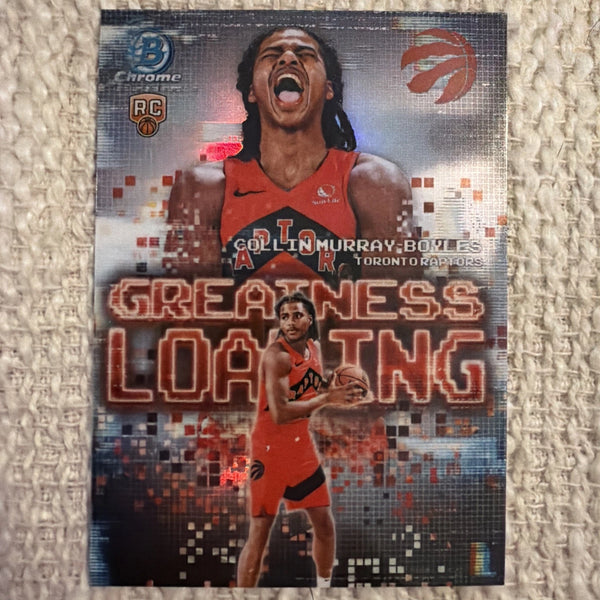Topps 2025 Greatness Loading Collin Murray-Boyles #GL-9 Raptors Rookie Refractor