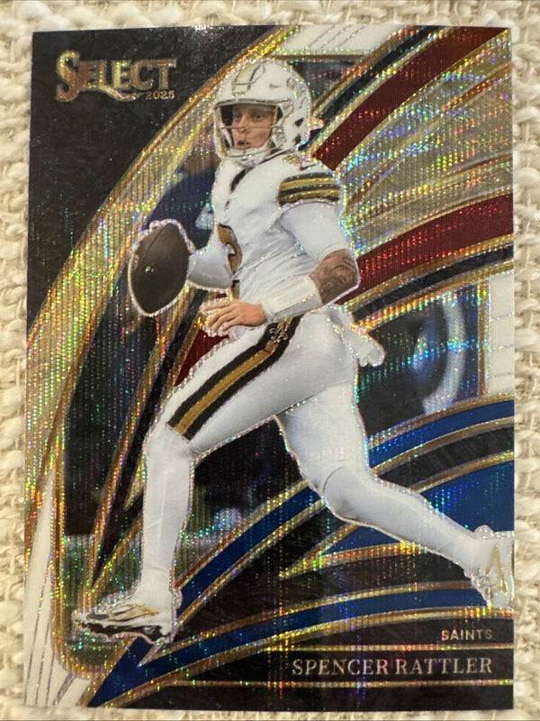 2025 Select Spencer Rattler Tri Color Prizm /249 Club Level Saints SSP QB