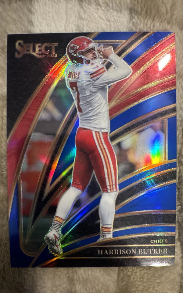 2025 Panini Select - Club Level Harrison Butker #209 Blue Prizm /99