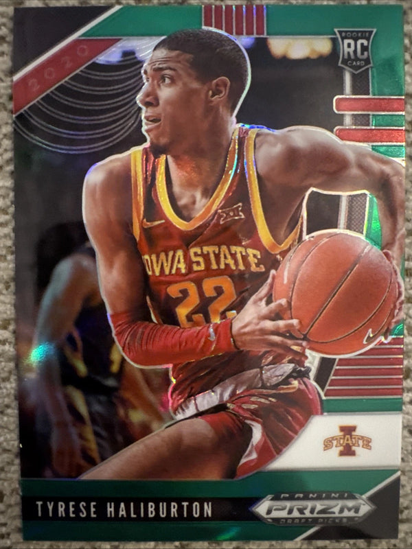 2020 Panini Prizm Draft Picks RC Tyrese Haliburton #10 Green Parallel Prizm