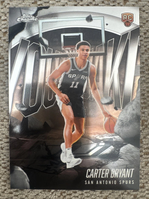 2025-26 Topps Chrome Youthquake Carter Bryant #YQ-15 Rookie RC Spurs