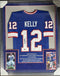 Buffalo Bills Jim Kelly Autographed Stat Custom Framed Jersey Beckett Coa