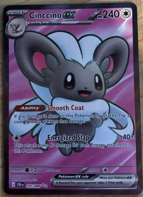 Cinccino ex 105/086 Me04: Chaos Rising Holo