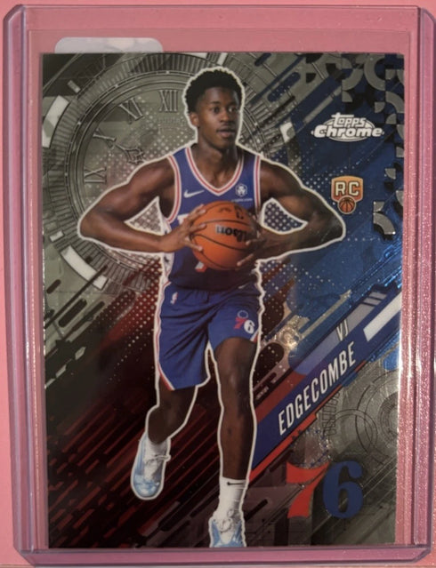 2025-26 Topps Chrome Basketball Go Time #GT-18 VJ Edgecombe - 76ers