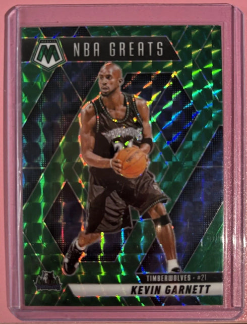 2024-25 Mosaic NBA Greats Kevin Garnett Timberwolves Reactive Green Prizm #293