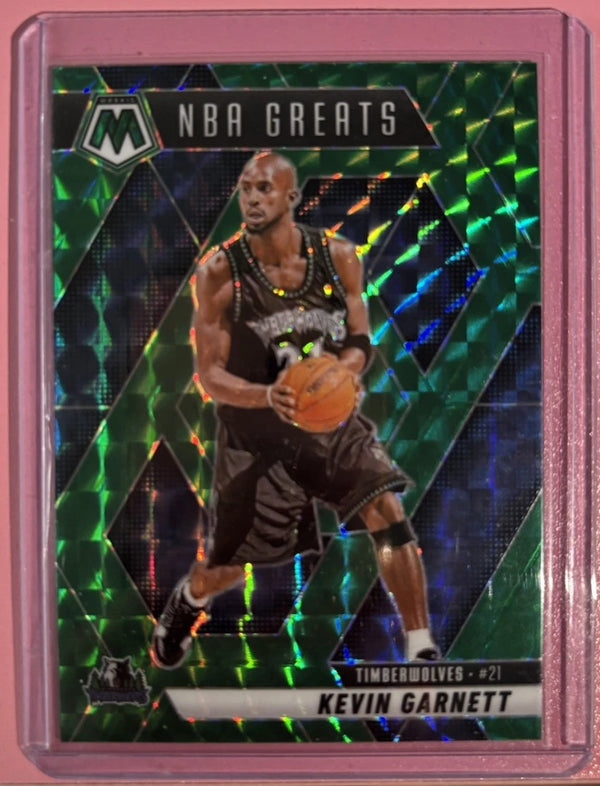 2024-25 Mosaic NBA Greats Kevin Garnett Timberwolves Reactive Green Prizm #293