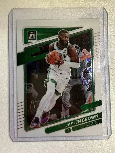 Jaylen Brown 2021-22 Donruss Optic HOLO SILVER PRIZM Parallel Insert Card no.19