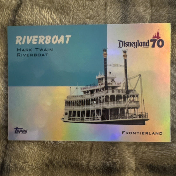 Topps Disneyland 70th Anniversary - T54-9 Mark Twain Riverboat Rainbow Foil