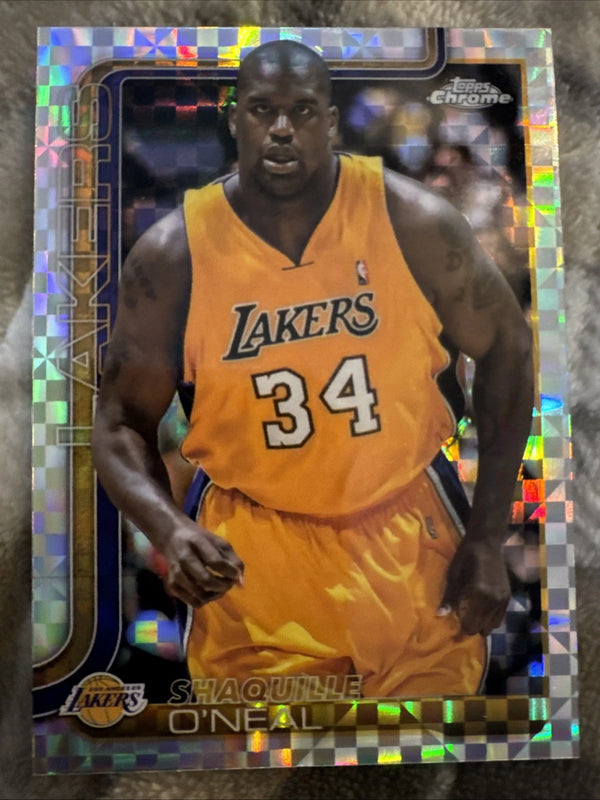 2025-26 Topps Chrome - Shaquille O’Neal #242 - X-Fractor Rainbow Holo - Lakers