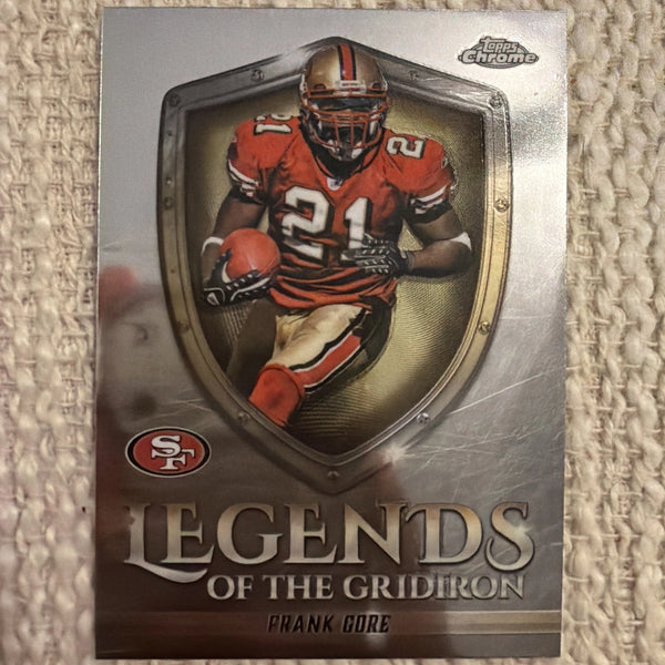 2025 Topps Chrome Legends of the Gridiron Frank Gore 49ers #LOG-18