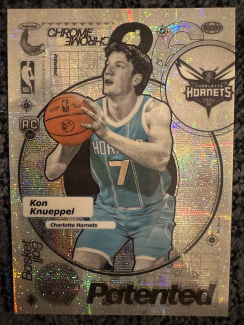 2025-26 Topps Chrome Patented Kon Knueppel Hornets RC SSP CASE HIT Pack Fresh