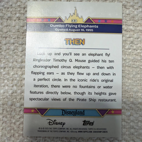 Disney 70th Anniversary 2025 Dumbo Flying Elephants #33 Refractor