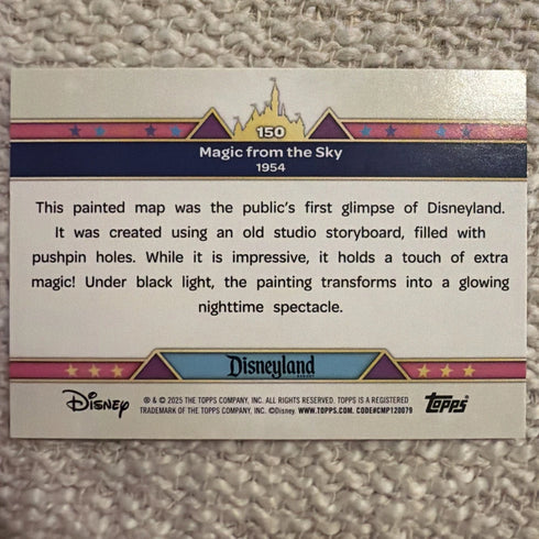 Topps Disneyland 70th Magic from the Sky Parallel Variety Trading Card Disney