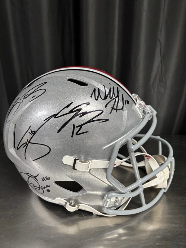 OSU Buckeyes Jones Krenzel Howard Miller Barrett QBs Signed Replica Helmet Swau