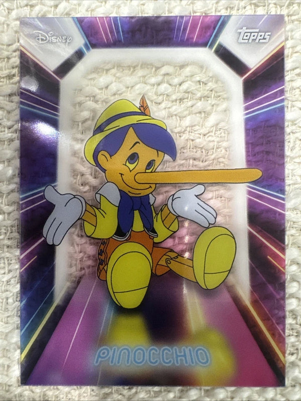 Topps 2026 Disney Neon Pinocchio Illuminated Neon Light PETG Insert Card NPL-19