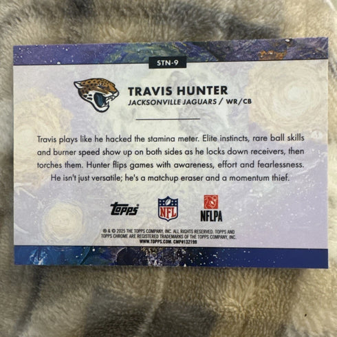 2025 Topps Cosmic Chrome Travis Hunter Stars In The Night RC STN-9 Jaguars