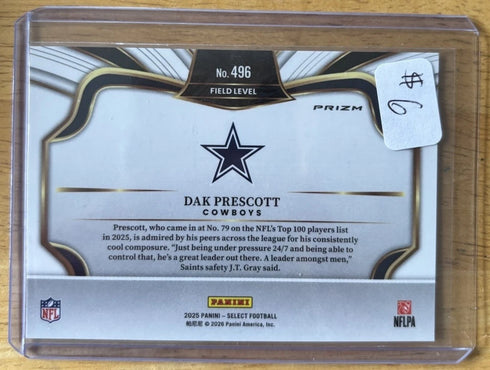 2025 Select Dak Prescott Field Level Prizm Card #496 Silver Refractor