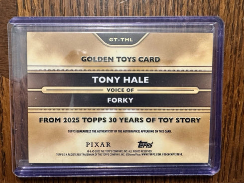 Forky 2025 Topps 30 Years Of Toy Story Golden Toys Shadow Box AUTO #01/10