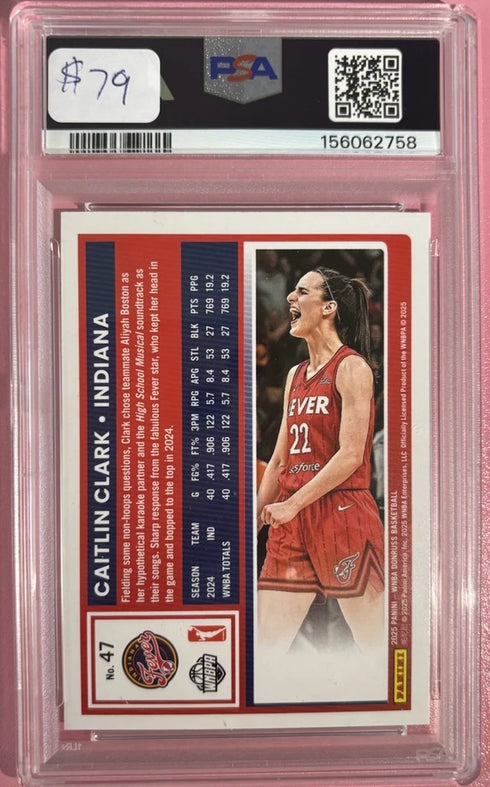 Panini Donruss WNBA 2025 #47 Caitlin Clark Indiana Fever PSA 10 Basketball