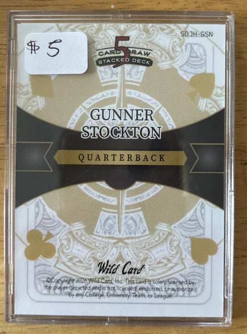 Gunner Stockton 5 Card Draw Wild Card 3/4 Queen of Clubs