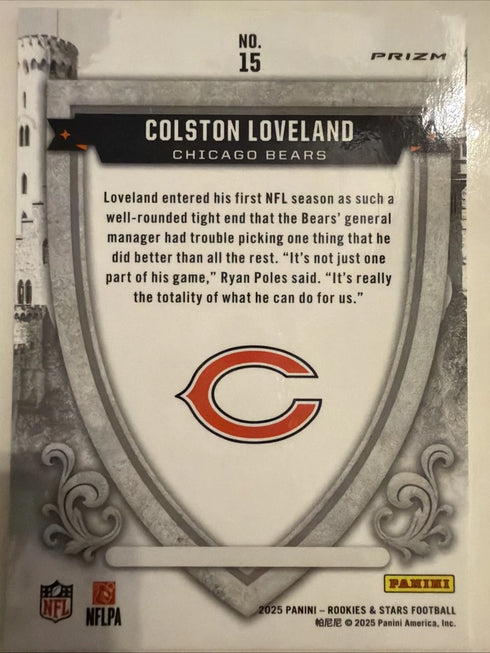 2025 Panini Rookies & Stars - Crusade Colston Loveland #15 Red Plaid (RC)