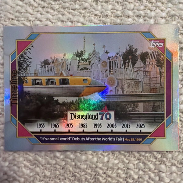 2025 Topps Disneyland 70th Anniversary #90 "It's a small world" Debuts Foil