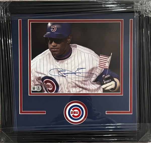 Sammy Sosa Chicago Cubs Signed 8x10 Framed Beckett COA