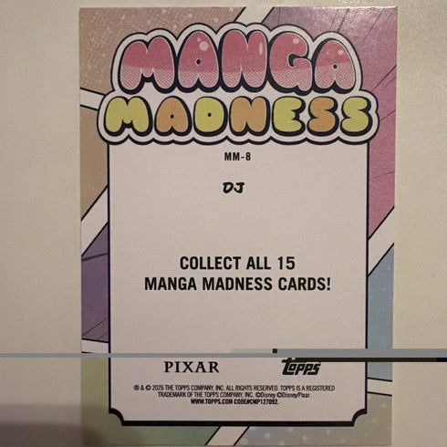 2026 Topps Disney Neon Manga Madness DJ #MM-8 (Cars)