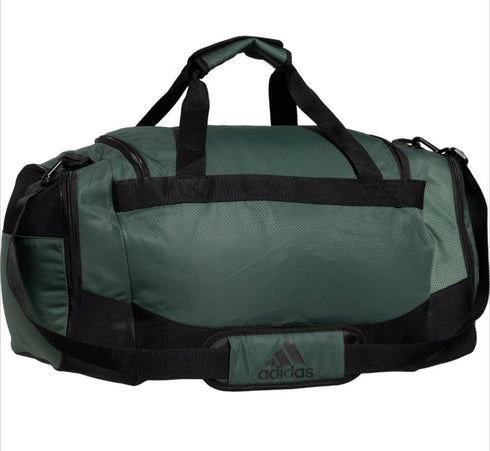 ADIDAS Green Defense 2 Medium Duffel Ventilated Gym Bag Outside Zip Pockets NWT