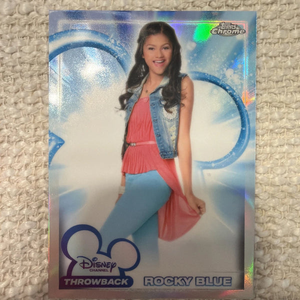 2026 Topps Chrome Disney - Rocky Blue Disney Channel Throwback #DC-15 Zendaya
