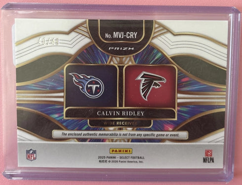 Panini Select Calvin Ridley Multiverse Dual Patch Bronze Prizm /49