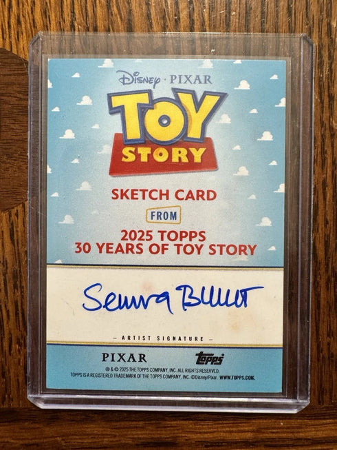 2025 Topps 30 Years Of Toy Story Chuckles Clown 1/1 Gold Sketch By Semra Bulut