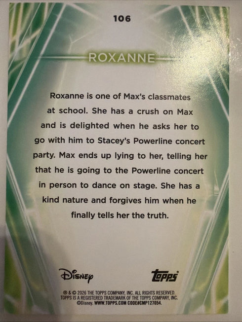 2026 Topps Disney Neon Roxanne Diamante #106 A Goofy Movie