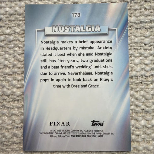 2026 Topps Chrome Pixar Nostalgia #178 /25