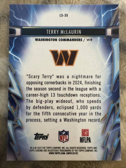 Topps Chrome 2025 Light Speed Insert LS-35 Terry McLaurin Washington Commanders