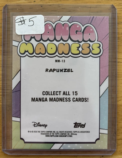 Topps Disney Manga Madness Rapunzel MM-13 Non-Sport Trading Card 2026