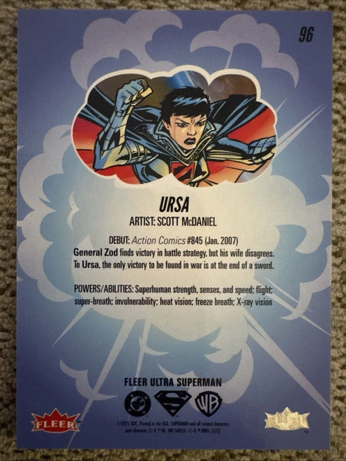 Fleer Ultra Superman 2005 Green Insert #96 Ursa Scott McDaniel