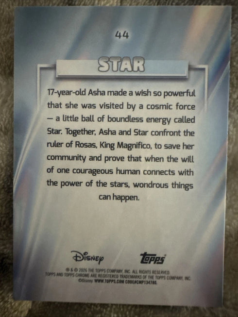 2026 Topps Chrome Disney Star #44 X-Fractor