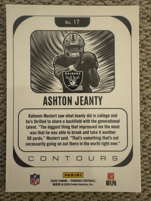 2025 Panini Phoenix - Contours Ashton Jeanty #17 (RC)