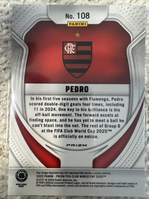 2025 Panini Prizm FIFA Club World Cup Pedro RC #108 Silver Pulsar Prizm FFC