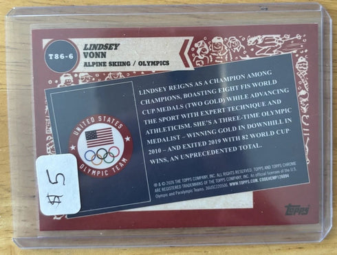 2026 Topps Chrome U.S. Winter Olympics #T86-6 Lindsey Vonn 1986 Topps